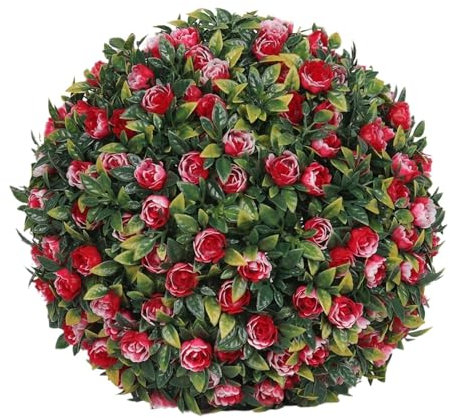 TTOUDRY Künstliche Dekokugeln Gefälschte Pflanzen Grünkugeln Hängendes Gras Für Zuhause Wohnzimmer Hochzeit Garten Flur Dachdekoration(D,2pcs)