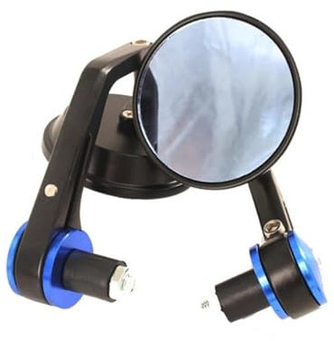Lenkerendenspiegel Motorradzubehör Aluminium 360° Rückspiegel Für Vespa Für Piaggio GT GTV GTS LT S LX LXV 50 125 250 300 300ie Rückspiegel Seitenansicht am Lenker(BLAU)