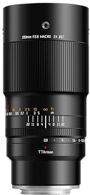 TTArtisan Objectif Macro 2X 100 mm F2.8 avec Monture Griffe Compatible avec Monture Fujifilm X - Noir