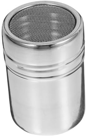 iplusmile Stainless Steel Powder Shaker Lid Fine Mesh Duster for Flour Sugar Chocolate Icing Sprinkling Baking Tool