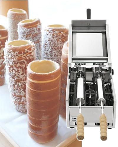 Commercial Chimney Cake Roll Oven Maker, Stainless Steel Circle Bread Maker, Electric Bread Roll Grill Maker, Cake Pop Roller Machine, Ice Cream Cone Grill Maker,220V