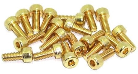 Zylinderkopfschraube M4x10 Innensechskant DIN912 TiN gold 20 Stück - rcbay | Stahl 12.9 Titan Nitrid beschichtet
