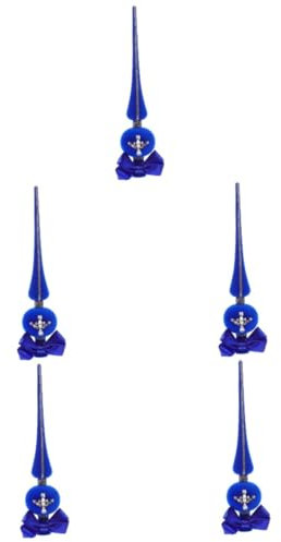 DECHOUS 5stücke Weihnachtsbaumspitze Mit Glitzereffekt Festliche Christbaumdekoration Dekorativer Stern Edlem Für Wohnräume Büros Und Feiertagsfeiern
