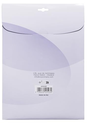 Exacompta - Réf. 42543E - Paquet de 25 plats translucides en PVC 20/100ème cristal lisse pour couvertures transparentes - permet de relier et de présenter des dossiers au format A4