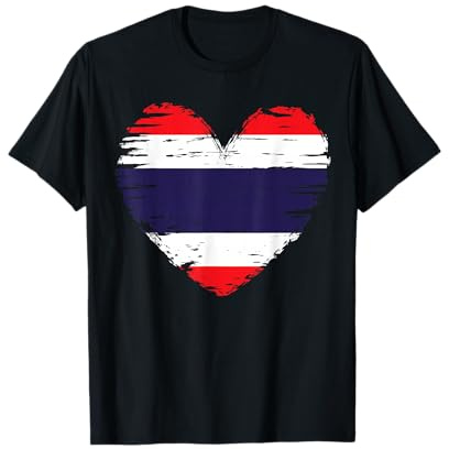 Thailand Heart Outfit – Thailand Heart Flag I love Thailand T-Shirt