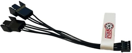 gpuconnect Universal Mini 4-Pin to Dual PWM GPU Deshroud Adapter | Multi-Colours | PWM Fans | Graphics Card | Overclocking | Cooling | PC Upgrade (Black - Non Braided)