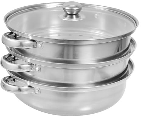 HEALEEP Vaporera De Alimentos Inoxidable Olla Vaporera Multifuncional De Cocina Para Verduras y Panecillos Olla De Vapor Rica y Duradera