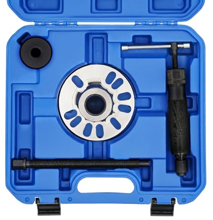 10T Hydraulischer Radlager Abzieher, 98-125mm Hydraulik Radnaben Antriebswellen Ausdrücker Werkzeug Satz, 3 in 1 Ausdrücker Satz KFZ Hydraulikspindel Radnaben Abzieher für 4-Loch- oder 5-Loch-Räder