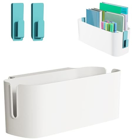 OUTALIZ Bett Organizer zum Einhängen, Hängekörbe mit 2 Abnehmbarer Haken, Kunststoff Hängebett Aufbewahrungskorb, Multi Einhängen Bettorganizer, für Büro, Schule, Zuhause, Wohnheim(Grün)