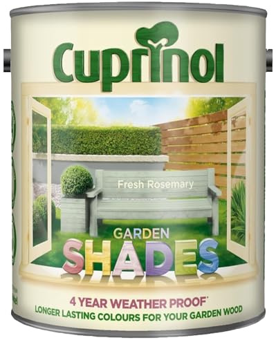 DUAYRA Garden Shades Paint | Quick Drying Water Based | For Garden Fence, Shades, Benches, Terracotta, Brick, Stone | Exterior Wood Furniture | Long Lasting (Fresh Rosemary, 1 Liter)