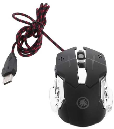 SEWACC Souris de Jeu Filaire USB X9 6d Noire Abs pour Ordinateur | Dpi Réglables, Rétroéclairage Rgb, Puce de Jeu Professionnelle, Patins Antidérapants