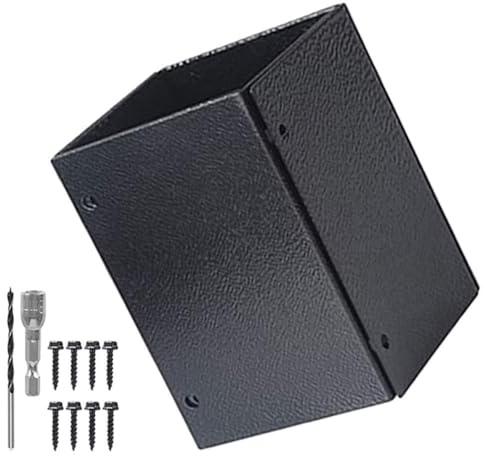 Sewroro Protector de Base Ajustable de Acero Inoxidable Soporte Metálico Resistente para Estructuras de Buzón y Terraza Base Protectora para Pilares de Cercas y Barandillas Accesorio