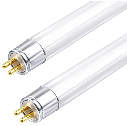 Brightora Fluorescent Light Tube 8W 2 Pack, Fly Killer Bulb White 4000K Consumption Tube Light T5 Cool 560LM, G5 2-Pin Base 226mm CFL Bulbs, High Efficiency Lamps for Cabinet, Kitchen, Bathroom