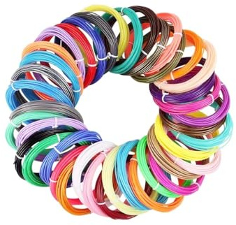 Filamento PLA para Lapiz 3D - Filamento PLA Boligrafo 3D 1,75mm con 20 Colores Variados, 100 M (5M*20 Colores), Filament PLA 3d Pen para todos los bolígrafos de impresión 3D que se ajustan a 1,75 mm