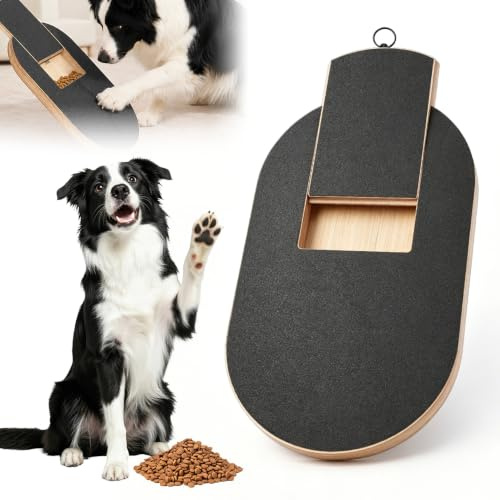 HOVCEH Kratzbrett Hund, 42x24cm Krallen Kratzbrett für Hunde mit Leckerli Box, HundeKratzbrett für Nägel, Hunde Krallenschleifer Brett, Kratz-Brett für Hundekrallen, Alternative zum Nagelknipser