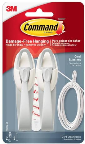 Command Cord Bundlers, Cord Organizer, 2-Bundlers Per Pack, Sold As 4-Packs
