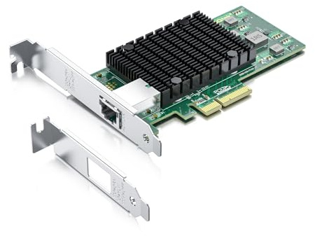 H!Fiber.com HiFiber 10G Ethernet Netzwerk-karte,RJ45 NIC,10GbE CNA,function equal zu X550-T1,mit Intel X550-AT2 Chip,Unterstützung Windows Server/Linux/VMware (nicht Unterstützung X11, MAC)