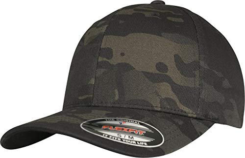 Flexfit Unisex Baseball Cap, Black Multicam, L/XL