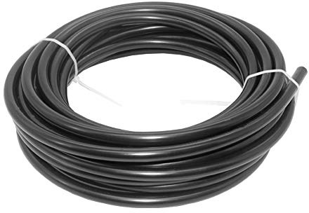 Beduan 8 mm OD Pneumatic Air Line Tubing Nylon Air Hose for Fluid Transfer or Air Brake System 32.8ft (Black)
