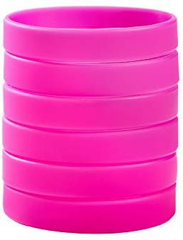 BRANDWINLITE Commercio all'ingrosso 6 pezzi/pacchetto Solido Braccialetti in silicone vuoti Braccialetti in gomma