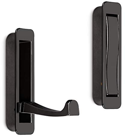 SOTECH Einlass Klapphaken ZILLY Chrom dunkel 80 x 20 x 14 mm | Mantelhaken klappbar Wandgarderobe zum einfräsen