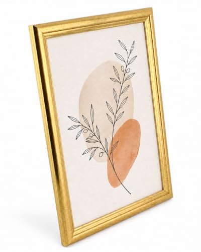 IDEAL TREND Artus Kunststoff Bilderrahmen Wanddeko Collage Poster Bilder Foto Rahmen: Farbe: Gold | Format: 50x70