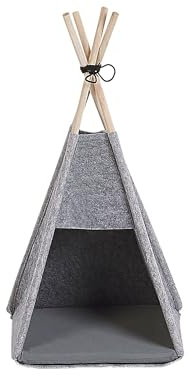 Tenda per Cani e Gatti in Feltro Grigio Chiaro con Imbottitura 35 x 40 cm