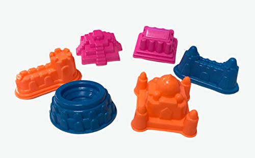 just4baby Motion Magic Moving Sand Mould Mold Toy 6pcs Large Castle Set