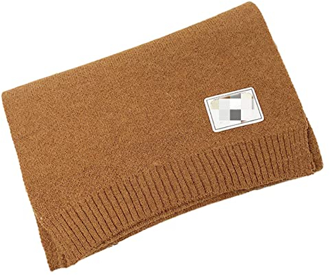 UKKO Kaschmirschal Winter-Fester Kaschmir Für Frauen Gestrickte Schal Dicke Warme Pashmina-Foulard-Orange,195X35Cm