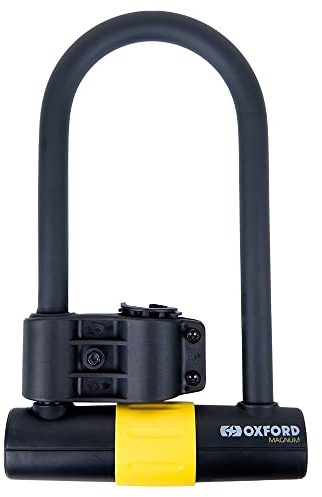 Oxford Magnum Ultra Strong Motorcycle U-Lock (177x260mm) with Bracket LK223, Gold, 177x270mm