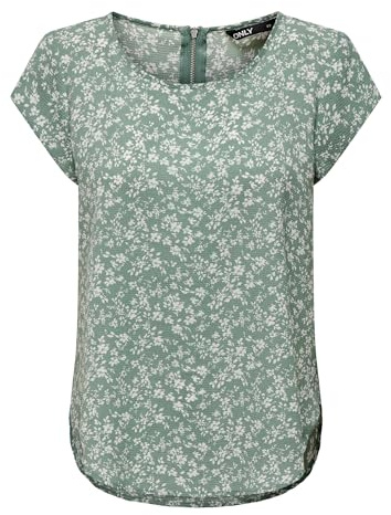 ONLY Onlvic SS AOP Top Noos Ptm, Camicia Donna, Lily Pad/AOP:Emma Mono Flower, 46