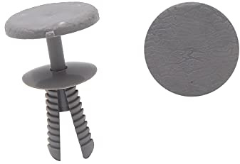 A ABSOPRO Coche Remache 6mm Agujero Salpicaduras Protección Guardabarros Clip Plástico Gris (Juego de 20)