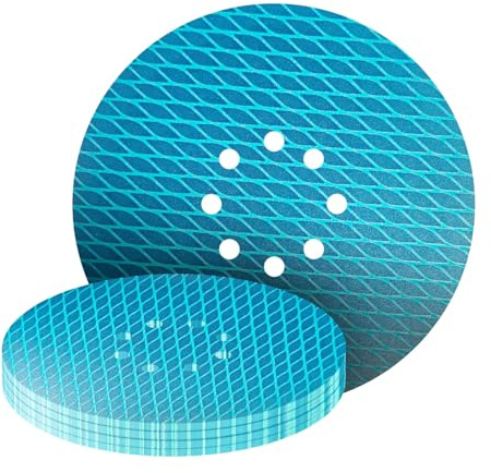 GZKTY Lot de 20 disques abrasifs excentriques de 225 mm - 8 trous - Grain 320 - En forme de Losange - anti-colmatage - Pour Ponceuse Girafe