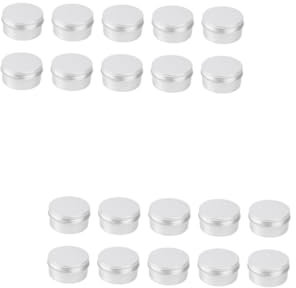 DOITOOL 20 Stk Reiselotion Dosen Für Lippenbalsam Make-up-behälter Leere Reiseflaschen Mini-blechdosen Aus Aluminium Behälter Für Kosmetische Proben Pomade Kosmetik