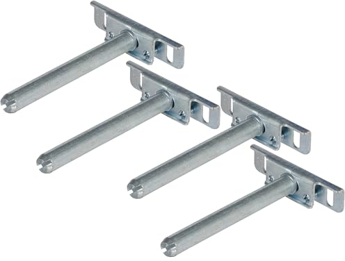 Regalträger verstellbar | 4 Stück unsichtbare Regalträger | Träger | Bodenträger aus Eisen verzinkt - Regalträger | Regalträger für Wandmontage
