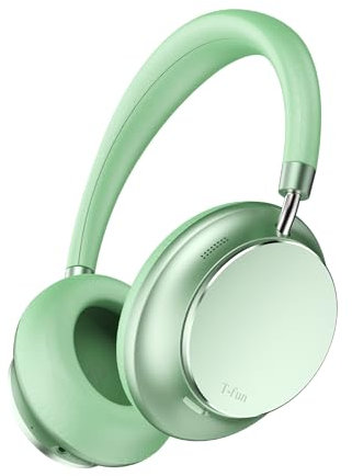 T-fun NC35 Hybrid Kopfhörer mit Aktiver Geräuschunterdrückung,Kabellose Over-Ear mit Räumlichem Klang,Transparenzmodus,Bluetooth 5.3,EQ über App,55 Stunden Spielzeit für Reisen/Arbeit