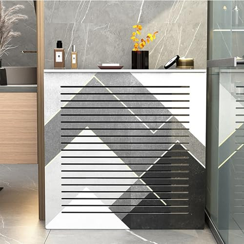 Moderne und elegante Heizkörperverkleidung, Holzverkleidung für Heizkörper in Lamellenoptik, Heizungsabdeckung mit Ablage Heizkörper Hülle, für Büro Flur Wohnzimmer(80*70*25cm/31.5*28*10in)