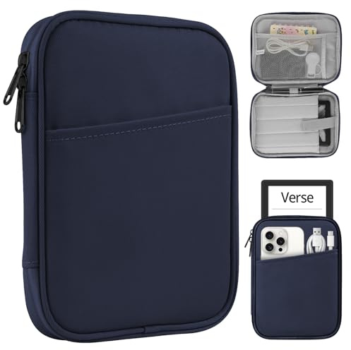 HoYiXi Universal Sleeve Hülle für 7-8 Zoll ablette Fire HD 8/Fire HD 8 Plus Compatible iPad mini (6th Gen) 8.3 2021, iPad mini 5/4/3/2/1, Tab A8, 7-8 Android Tablet Sleeve Case -Blau