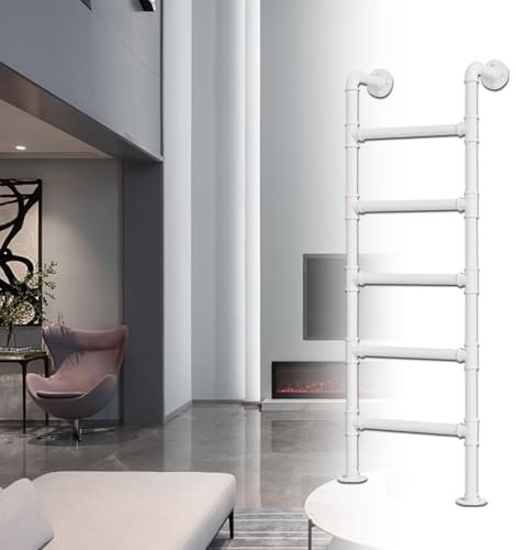 Junvstor Dachbodenleiter 3,3–9,8 Fuß für Dachboden, Dach, Wohnmobil, Heimbüro, Fenster, Keller, Ausstiegsleiter für Brunneneingang, Feuerleiter, Etagenbettleiter(140cm/55in)