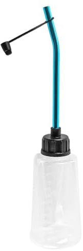 Laroal Kraftstoff-Einfüllöler, Ölflasche, weiß, 250 cc, 250 ml, Nachfüllflasche aus Kunststoff und Aluminiumflasche mit Strohhalm für RC-Modellautos in Originalgröße