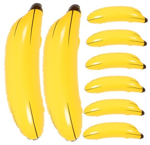 ERINGOGO 8stücke Teiliges Aufblasbare Bananen Lustige Deko Für Schwimmfeste Junggesellenabschiede Poolpartys Und Veranstaltungen Einzigartige Leuchtende Bananen-requisiten Für