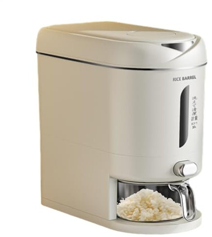 Contenedor dispensador de arroz, cubo de arroz, contenedores de almacenamiento de alimentos, herméticos, grandes, a prueba de humedad, dispensador multifuncional de soja para cocina, despensa, hogar,