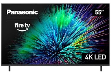 Panasonic W70 Series (2025 Model) 55 LED 4K Ultra HD Smart Fire TV, Press & Ask Alexa, Apple AirPlay, HDR10+, HDMI 2.1, and Bluetooth Support - 55W70BP