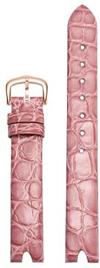 hoosouk Lederarmband für OMEGA De Ville Lederarmband V-förmige Öffnung Schraubstange Damenuhr(Light pinkr)