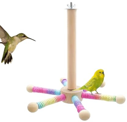 Sittpinnar för fågelbur, tuggbeständigt fågelträningshjul - roterande sittpinnar för | för oskiljaktiga Conures Calopsittes Aras parakiches