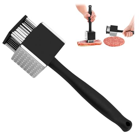 2-in-1 Stainless Steel kitchen meat tenderizer needle hammer tool,heavy duty meat tenderizer mallet, poultry chicken pounder, steak poker
