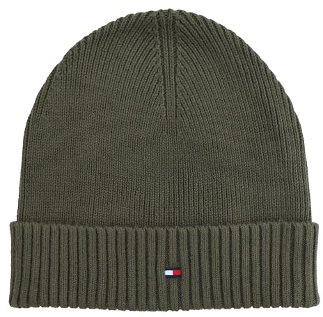 Tommy Hilfiger Strickmütze Mütze Cotton Cashmere Beanie Grün Army Green One Size