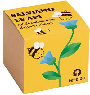 Salvamos a las abejas | Kit de cultivo de flores melíferas | Bomba de semillas para polinizadores | Cultiva flores para abejas en casa | Regalo original y educativo