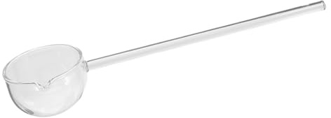 Ciieeo Cuillère à Glace en Verre Transparent Longue, Outil de Service pour Yaourts, Glaces et Plats Maison