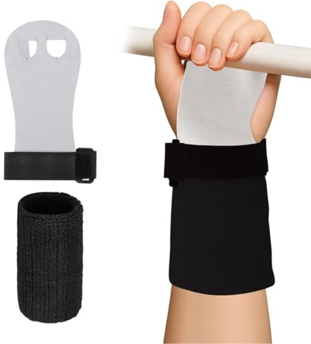 2 Manique gym, manique gymnastique fille, équipement de gymnastique pour la barre fixe et protège-mains pour patins à roues alignées, coussinets de préhension avec dragonne